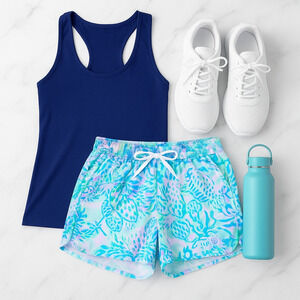 Lilly Pulitzer Run Around Shorts CraySea Seashell Amethyst Tint | Women Size XS